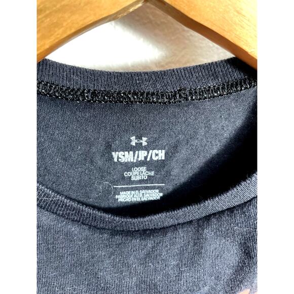 Under Armour Girls' Softball Collage Short Sleeve Tee Shirt Small Black - Picture 4 of 4